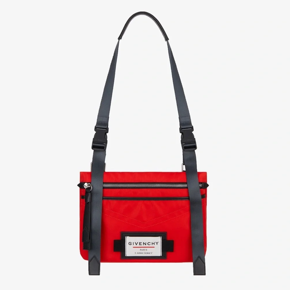 Givenchy Red Men's Bag Givenchy Red Polyamide Downtown Flat Crossbody Bag
